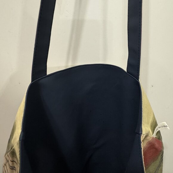 Multi Color Toto Bag Purse, Plastic Lined - Picture 3 of 3